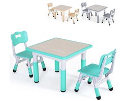 Oude input: Stelief Basic Line inklapbare kindertafel met 4 stoelen Nieuwe titel: Allecto - Kindertafel - Inklapbaar - 4 Stoelen - Verstelbaar - Meubels - Kinderen - Studeertafel - Zitgroep - Wit - Kinderkamer - Stelief Basic Line - SEO-optimalisatie