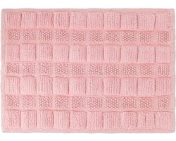 Oudroze badmat - Antislip - 1 stuk - 100% katoen - 40 x 60 cm