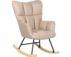 OULU - Schommelstoel - Beige - Polyester