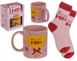 Out of the blue cadeauset best mom - mok en sokken - moederdag - beste moeder