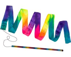 Out of the blue Danslint - gymnastiek lint - regenboog - kunststof/nylon - 200 cm