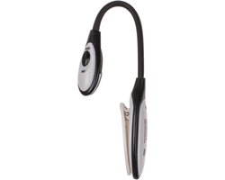Out of the Blueled Leeslamp met klem - wit - 16 cm - incl. batterijen - 2 leds - boek lezen verlichting- Flexibele klemlampen