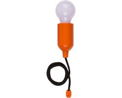 Out of the Bluetreklamp LED licht - kunststof - oranje - 15 cm - met koord van 90 cm