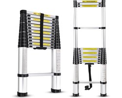 Outbee Telescopische Ladder - Telescopische Vouwladder - 4,4 m Werkhoogte - Aluminium