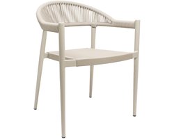 Outdoor eetstoelen Loftli Cream Aluminium | L 58 cm | W 56 cm | H 78 cm | Aluminium