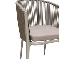 Outdoor eetstoelen Loftli Cream Aluminium | L 58 cm | W 63 cm | H 80 cm | Aluminium