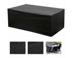 Outdoor Garden Furniture Cover 213 x 132 x 74 cm - Waterproof Windproof Fabric - Black Furniture Covers with Lock Buckle - Protective Cover for Table Chair Furniture