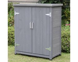 Outdoor Garden Storage Cabinet - Versatile Tool and Shoe for Patio, Balcony, Rain Boots and Garden Tools - Grey Storage Box