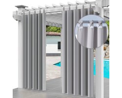 Outdoor gordijn - weerbestendig - set van 2 - 220 x 155 cm - polyester