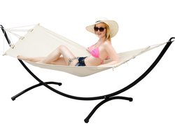 Outdoor Hangmat Frame tot 120kg - 300x100 Metalen Tuin Standaard - Vrijstaande Hangmat Basis