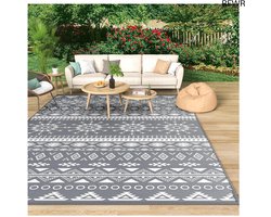 Outdoor Kleed - Tuin Vloerkleed - Buiten Leven - Waterdicht & Omkeerbaar - 150x240cm - Beige