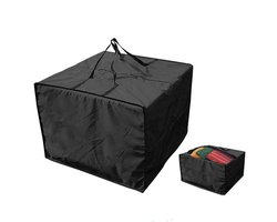 Outdoor Kussen Opbergtas - Opbergtas - Duurzaam en Ruimtelijk - 210D Oxford-stof - Spatwaterdicht - 81 x 81 x 61 cm - Zwart