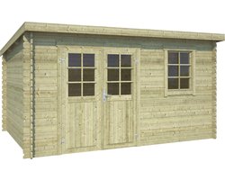 Outdoor Life Blokhut Amira Groen Geïmpregneerd 380 x 230 cm