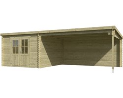 Outdoor Life Blokhut St. Louis Groen Geïmpregneerd 701 x 319 cm