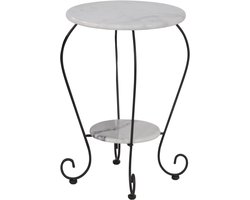 Outdoor Living - Bijzettafel marmer wit Ø25/Ø41cm
