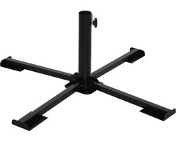 Outdoor Living - Parasolvoet - Metaal - Onderhoudsvriendelijk - Duurzame materialen - verstelbare kruispoot - max Ø50mm - zwart