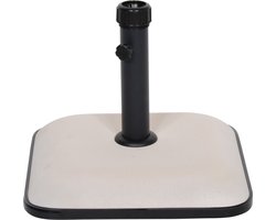 Outdoor Living - Parasolvoet vierkant beton 25kg beige/wit