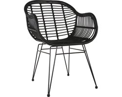 Outdoor Living Stoel Moda - Wicker - Zwart
