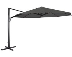 Outdoor Living - Zweefparasol Taurus grijs Ø3,5mtr