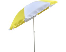 Outdoor Parasol 200 cm Geel/Wit