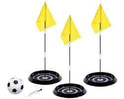 Outdoor Play voetbalspel Foot Golf set met doelen en bal.