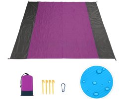 Outdoor Reisdeken — Zandbestendige Strandmat — Waterdicht & Opvouwbaar — Lichtgewicht & Draagbaar — Picknickmat — Grondzeil – Ideaal voor Strand, Kamperen, Reizen en Wandelen — 200*210cm