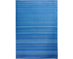 Outdoor Tapijt - Balkontapijt Tuintepijt - Buiten Leven - Weerbestendig Gerecycled Materiaal - 160 x 230 cm - Groen Blauw