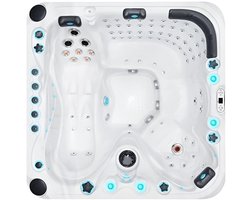 Outdoor Whirlpool Spa Novihome “AquaWave Deluxe” | Luxe Buiten Spa | 1490 Liter | 97 Massagestralen | Wellness & Ontspanning | Vierkant Design