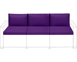 Outdoor zitkussen pads voor Keter Allibert California Rattan meubelen | Waterbestendig pad | Zacht en duurzaam polyester | Makkelijk schoon te vegen | Lichtgewicht opvulling (Purper, 6)