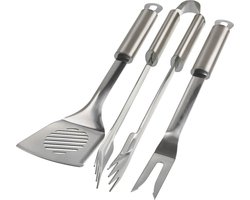 "Outdoorchef Bestekset ""Royal"" 3-delig  - Groen. Zilver"