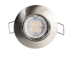 OutledTL Jayson inbouwspot - dimbaar GU10 55MM - 1 stuk - zilver met warm wit licht