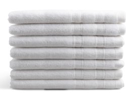 OUTLET BADTEXTIEL - set van 6 - gastendoek 30x50 - wit