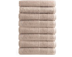 OUTLET BADTEXTIEL - set van 8 - badlaken 70x140 - beige