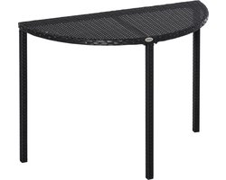 Outsunny Balkontisch Beistelltisch Rattantisch Polyrattan Gartentisch Gartenmöbel