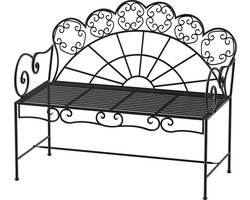 Outsunny Bank Metall Schwarz