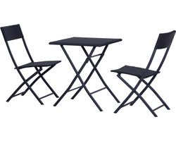 Outsunny bistro zitgroep - 3-delen - weerbestendig - inklapbaar