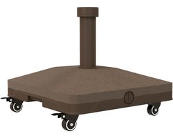 Outsunny Center Pole Umbrella Base-HDPE-45L x 45B x 39H cm-Bruin