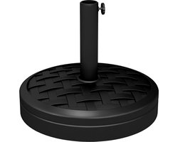 Outsunny Center Pole Umbrella Base-HDPE, beton-Ø45 x 36H cm-Zwart