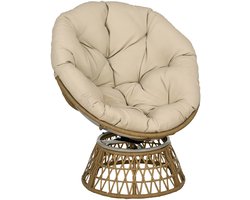 Outsunny fauteuil - tuinstoel - 85x70x82 cm - PE-rotan vlechtwerk