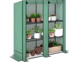 Outsunny - Foliekas - Kunststof - 144L x 48B x 152H cm - Groen