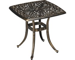 Outsunny Garten Beistelltisch Aluminium Bronze