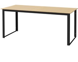 Outsunny Gartentisch Kunststoff, Metall Teak