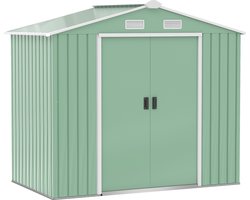 Outsunny - Gereedschapsschuur - 2 Schuifdeuren - 2 Ramen - Groen