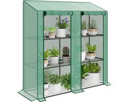 Outsunny Greenhouse-Staal, Kunststof-143L x 46B x 151H cm-Groen