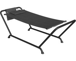 Outsunny Hangmat-Metaal, Polyester-237L x 90B x 92H cm-Donkergrijs