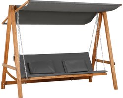 Outsunny hangmatschommel met bedfunctie - 225.5 x 113 x 180 cm