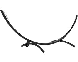 Outsunny Hangmatstandaard - Metaal - 337x118x118cm - Zwart