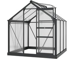 Outsunny-Kas-Aluminium-190x192x201cm-Grijs