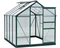 Outsunny - Kas - Aluminiumlegering - Groen - Transparant