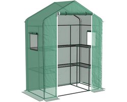 Outsunny-Kas-Polyethyleen-140x73x190cm-Groente